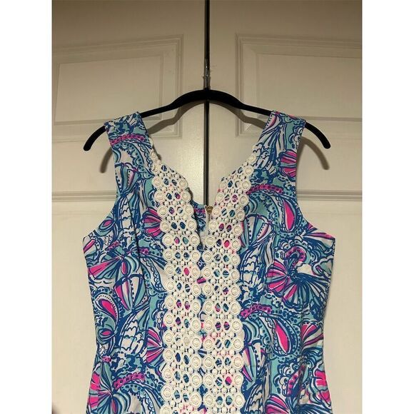 Lilly Pulitzer for Target Women's Shift Dress Size 10 Fan Print Sleevele… - Picture 2 of 10
